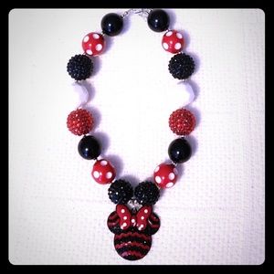 Girls Minnie Mouse Inspired Necklace